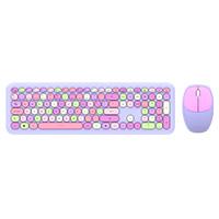 KIT 2 EN 1 TECLADO Y MOUSE INALAMBRICO CREATOR CHIC MK47 / 110 TECLAS / MEMBRANA / RATON OPTICO / USB 2.4 GHZ / 2 BOTONES + SCROLL / MORADO / AC-935173 KIT 2 EN 1 TECLADO Y MOUSE INALAMBRICO CREATOR CHIC MK47 / 110 TECLAS / MEMBRANA / RATON OPTICO / USB 2.4 GHZ / 2 BOTONES + SCROLL / MORADO / AC-935173